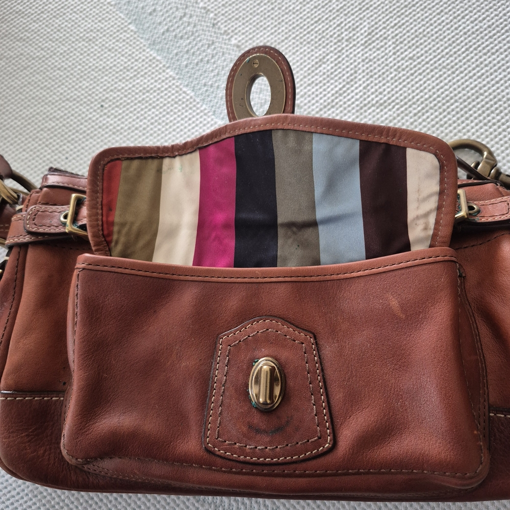 Coach Legacy 65th Anniversary Brown Whiskey Vachetta Leather Shoulder Bag - Picture 3 of 7